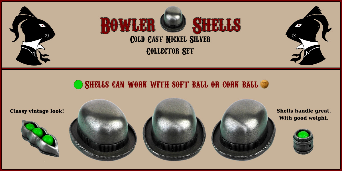 Bowler Hat - Nickel/Silver Collector Shell Set